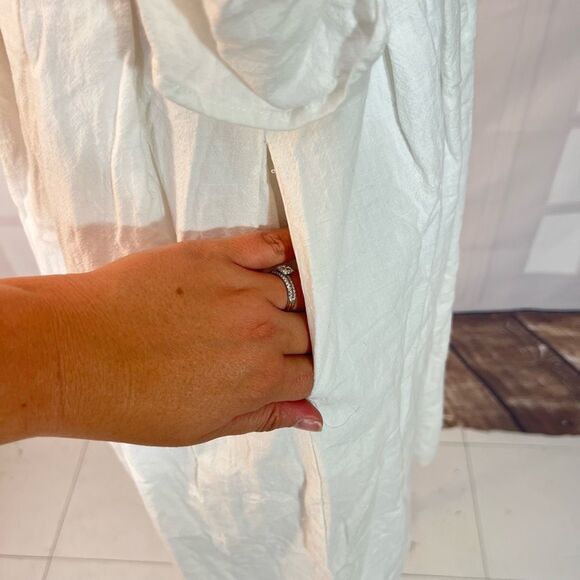 Lulu’s I've Got Love White Off-the-Shoulder Midi Dress size medium - Picture 8 of 15